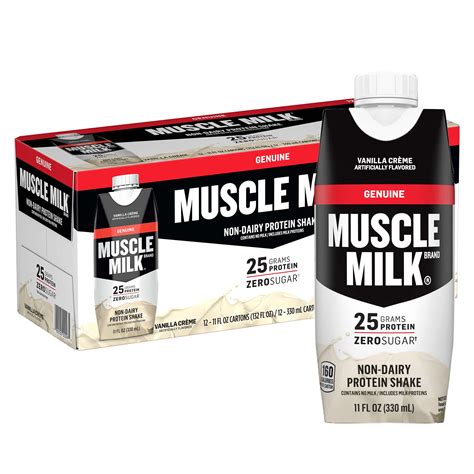 Muscle Milk Genuine Protein Shake 25g Protein Vanilla Creme 11 Fl Oz 12 Count