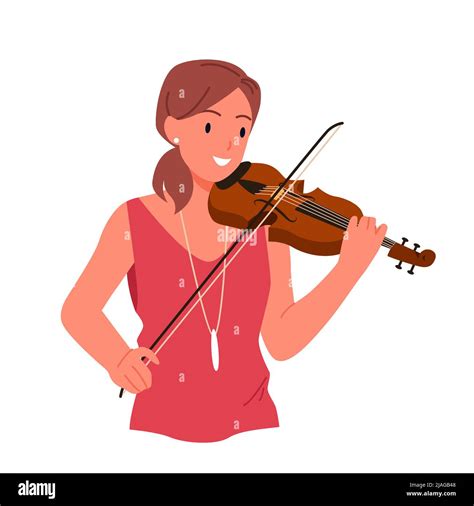 Girl Playing Violin Young Cellist Smiling Holding Musical Instrument