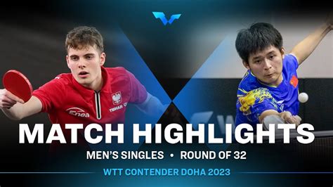 Lin Shidong Vs Milosz Redzimski MS R32 WTT Contender Doha 2023