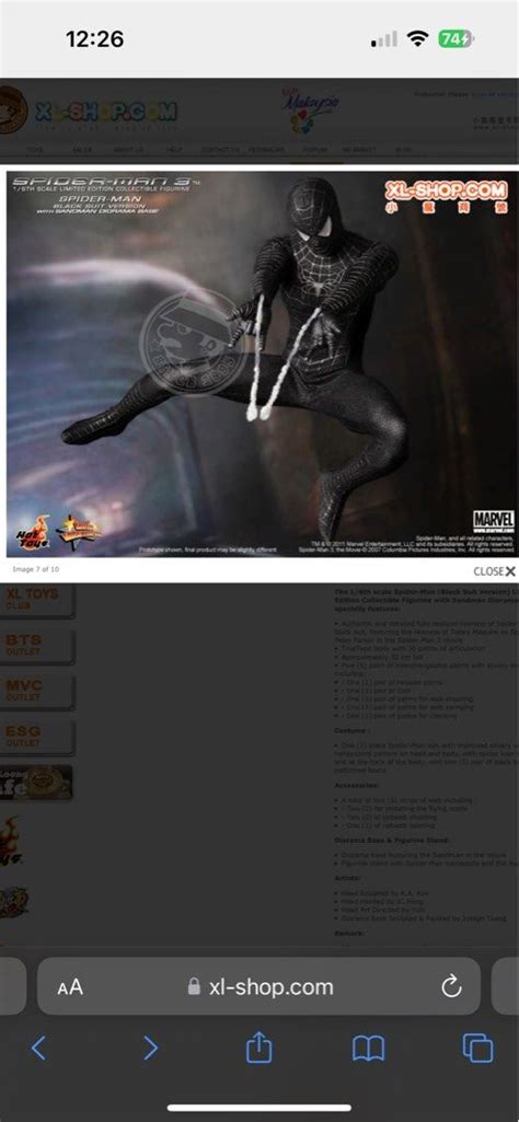 Hot Toys MMS Spider Man Black Suit Version Hobbies Toys Toys Games On Carousell