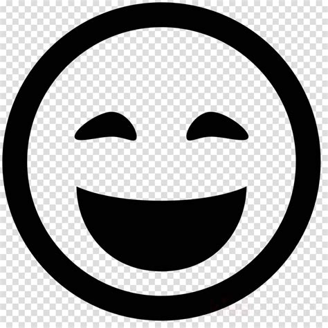 Happy Emoticon Black And White