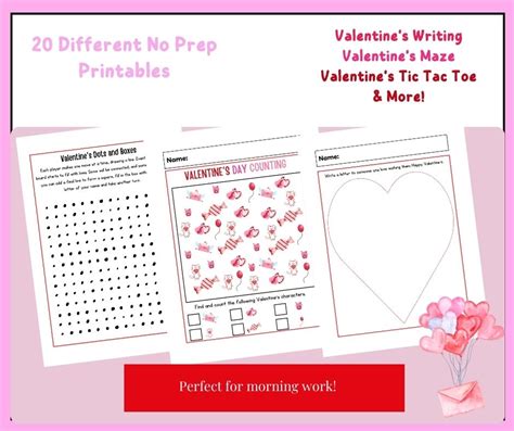 Valentines Day Activity Pack Kindergarten And Grade 1 Made By Teachers