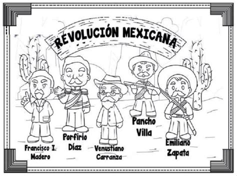 Dibujos de la Revolución Mexicana para colorear descargar e imprimir