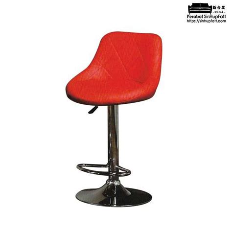 PU Cushion Bar Chair With Chrome Legs - Perabot Sin Hup Fatt