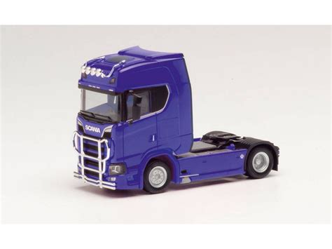 Herpa Trattore Stradale Scania Cs Hd Con Barra Paraurt Blu