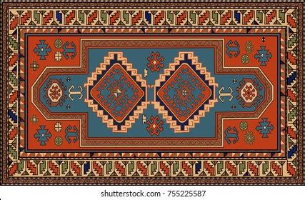 Persian Carpet Tribal Vector Texture Easy Stock Vector Royalty Free