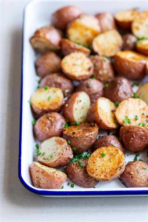 crispy oven roasted potatoes recipe  olive oil  garlic