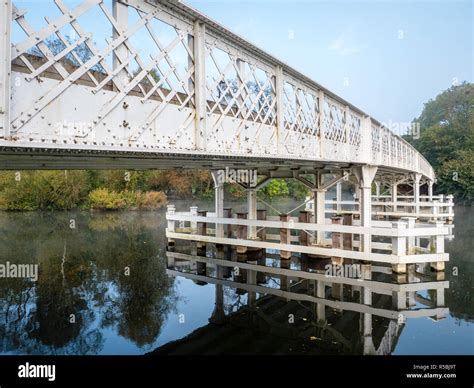 Early Morning River Thames Whitchurch Bridge Near Pangbourne On