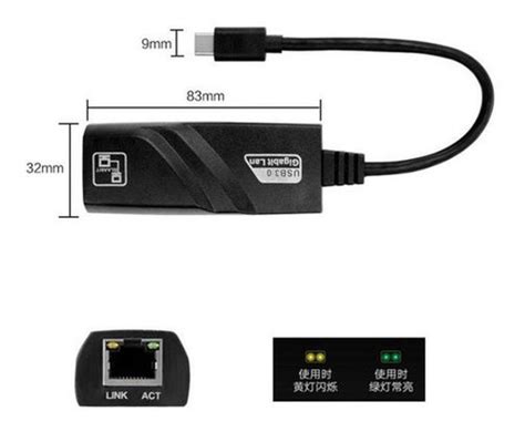 Tarjeta Red Adaptador Usb C Rj45 Lan Ethernet Gigabit Cuotas Sin Interés