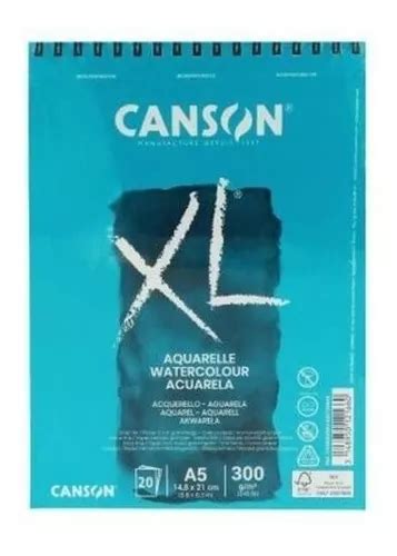 Bloco Espiral Papel Canson Xl Aquarelle A5 300g 20 Folhas MercadoLivre