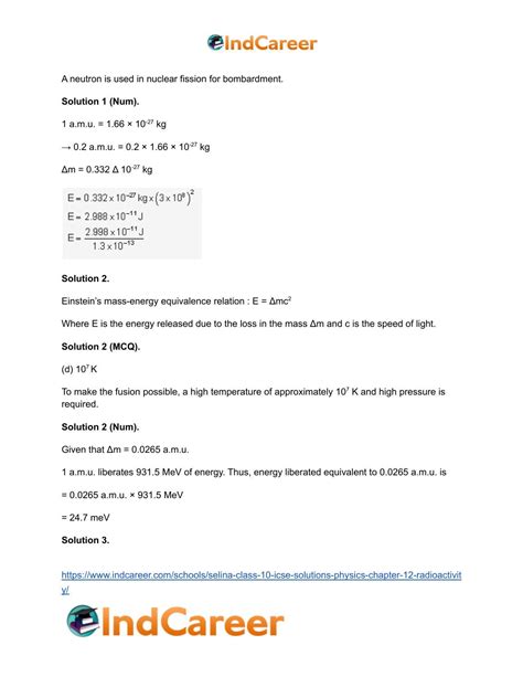 Selina Class 10 Icse Solutions Physics Chapter 12 Radioactivity