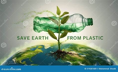 Save Earth From Plastic World Environmental Day Stock Image Image Of