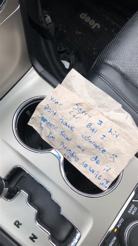 Found This Note On My Car After Work 9gag