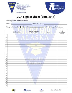 Fillable Online Cga Sign In Sheet Fax Email Print Pdffiller