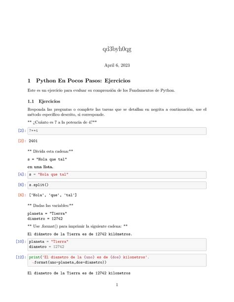 02Python En Pocos Pasos Ejercicios - qd3byh0qg April 6, 2023 1 Python