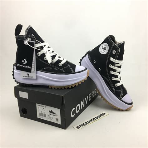 Jual Sepatu Converse Run Star Hike High Hitam Putih Sneakers Wanita