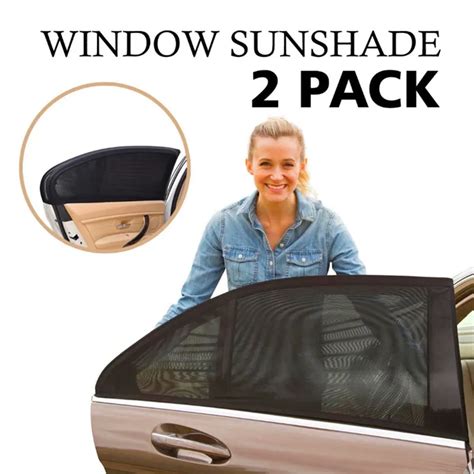 2pcs Detachable Car Side Window Curtain Sunshade UV Shield Auto Cars