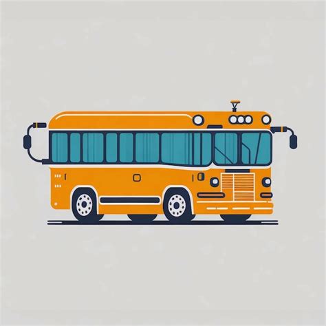 Premium Photo Bus Cartoon Style Vector Illustration