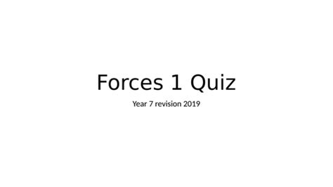 Forces Multiple Choice Quizzes Teaching Resources