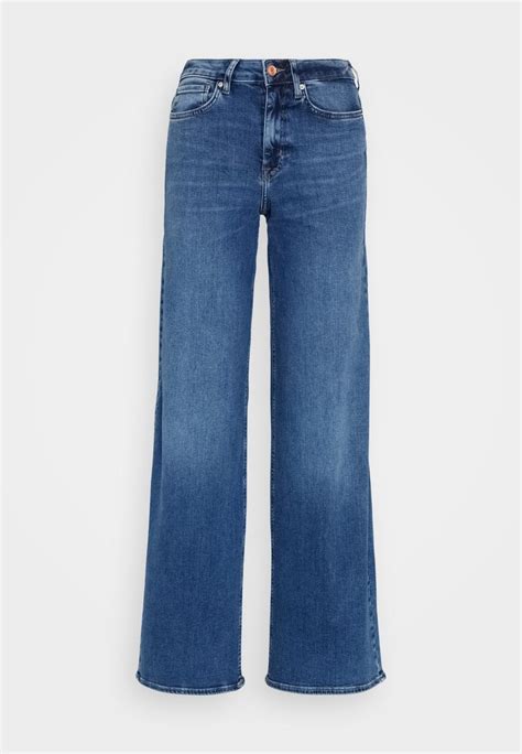 Only Onlmadison Blush Hw Wide Dnm Cro372 Wide Leg Medium Blue Denim