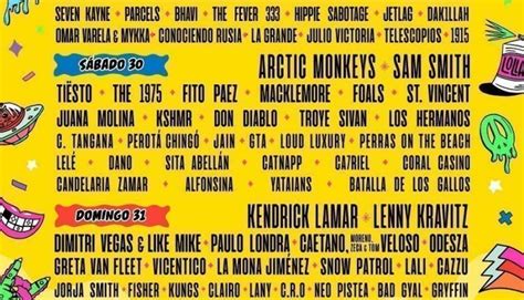 Lollapalooza Argentina confirma el Lineup por día de su próxima edición