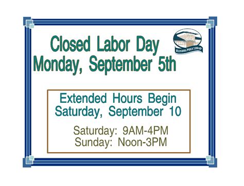 Closed Labor Day Reedsburg Public Library