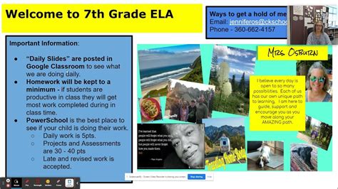 Jennifer Osburn 7th Grade Ela Honors Ela Intro And Content Video Youtube