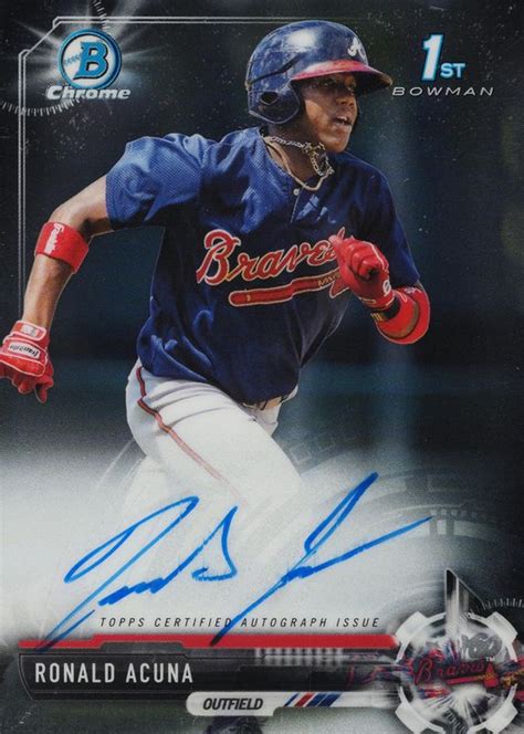 Ronald Acuna Jr 2017 Bowman CPA RA Chrome Prospect Auto 1st Price