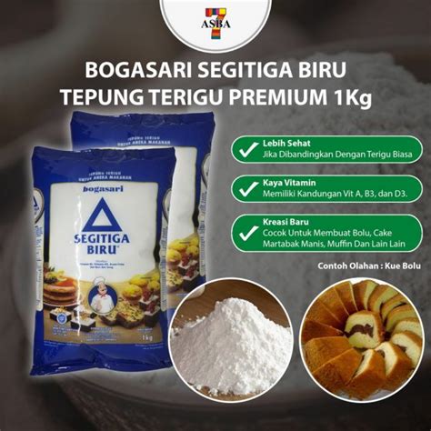 Tepung Bogasari Segitiga Biru Premium Kg Asba Jaya Berkah