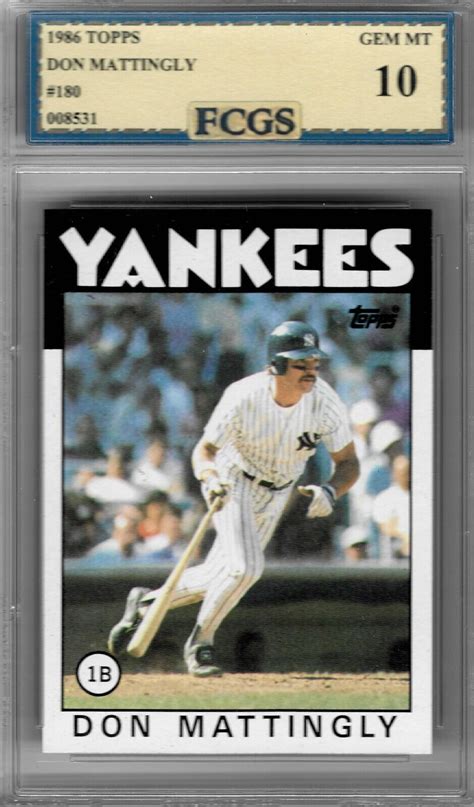 Topps Don Mattingly Graded Fcgs Gem Mint Ebay