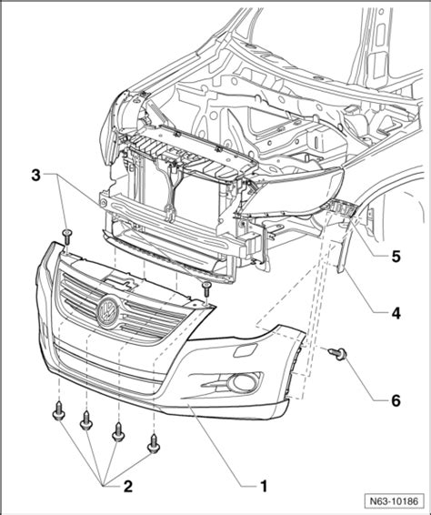 Volkswagen Tiguan Service And Repair Manual Front Bumper Cover Street And Off Road Version