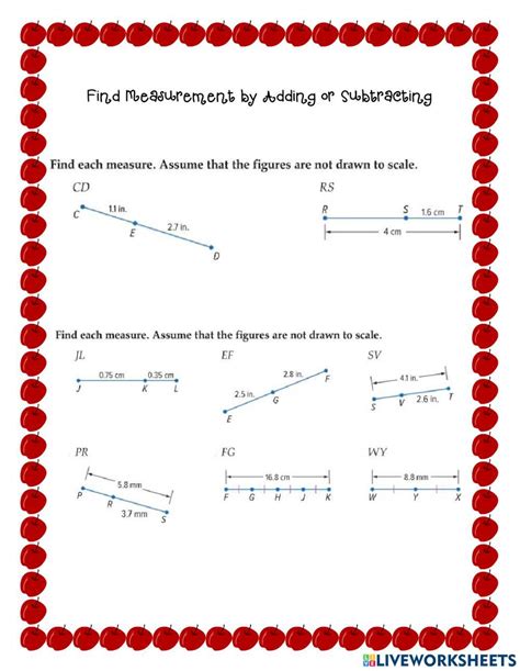 Line Segment Measurement Distance In Number Line Worksheet Live Worksheets Library