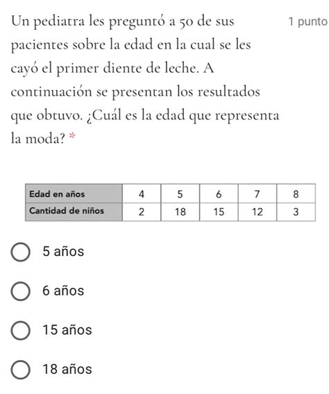 Solved Un pediatra les preguntó a 50 de sus 1 punto pacientes sobre la