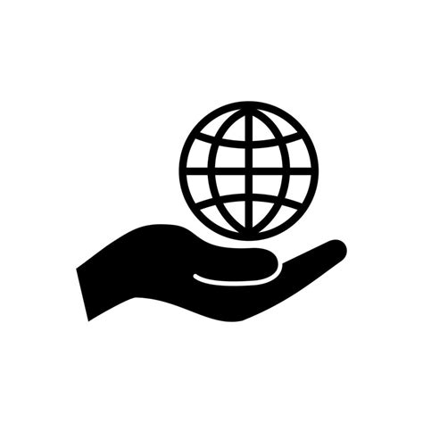 Hand Holding Globe Icon Vector Art At Vecteezy