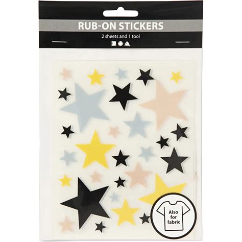 Rub On Transfer Stickers Sterren Kleuren Mix Set Creaknutselen Nl