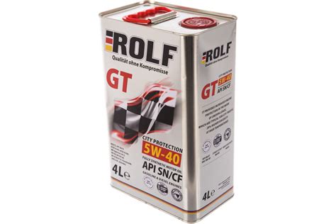 Моторное масло Rolf GT 5W-40, SN/CF, 4 л 322229 - выгодная цена, отзывы ...