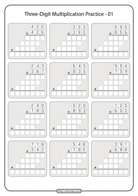 Multiplication Practice For 5th Graders