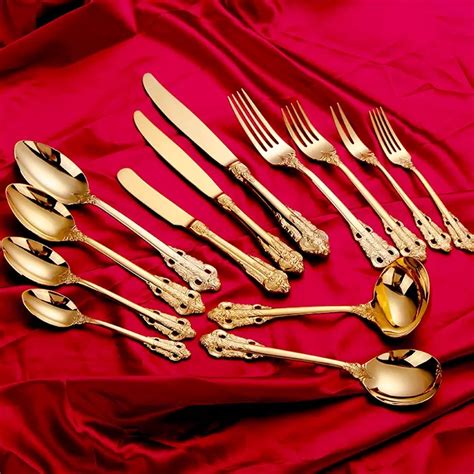 Buy Luxury Vintage Gold Flatware Online - EdensDECOR