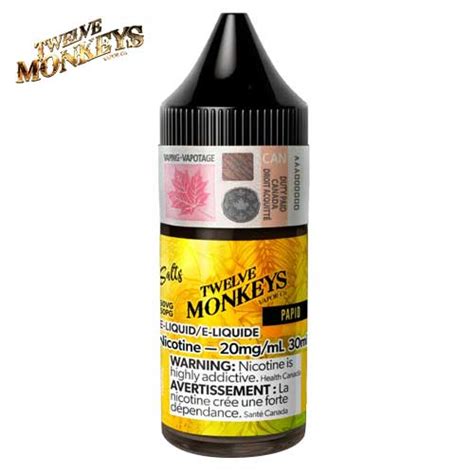 Papio Nic Salts Ml By Twelve Monkeys Jean Cloud Vape