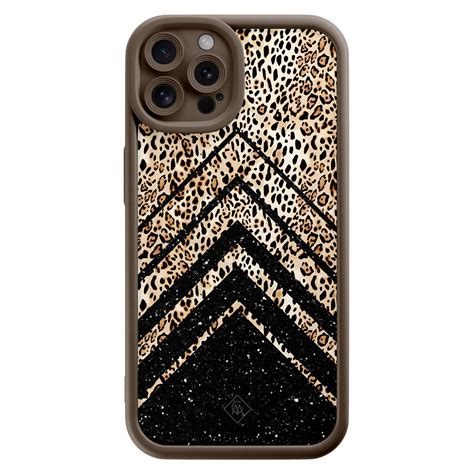 IPhone 12 Pro Bruine Case Luipaard Chevron Casimoda Nl