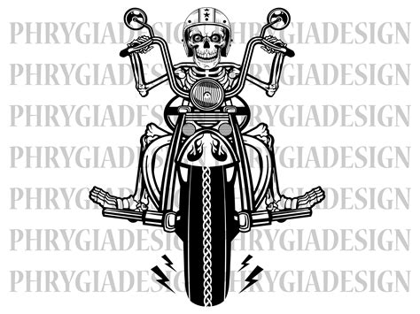 Motorcycle Rider Svg Png Skull Biker Svg Skeleton Rider Etsy Canada