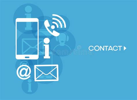 Contact Us Background Pattern Blue Stock Illustration Illustration Of