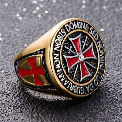 Non Nobis Domine Ring Templar Cross