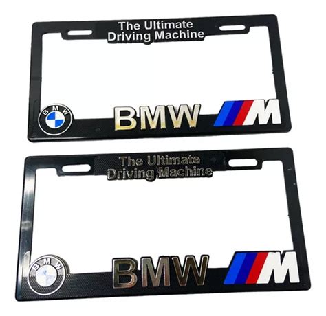 Par De Porta Placas Bmw Premium Relieve Pzas Mercadolibre