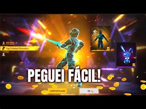 Pegando Top Criminal Penumbra Token Royale Free Fire Novo Top