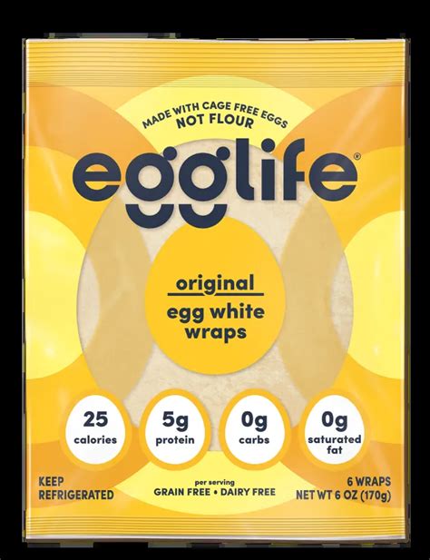 Egglife Wraps Made With Egg Whites Not Flour