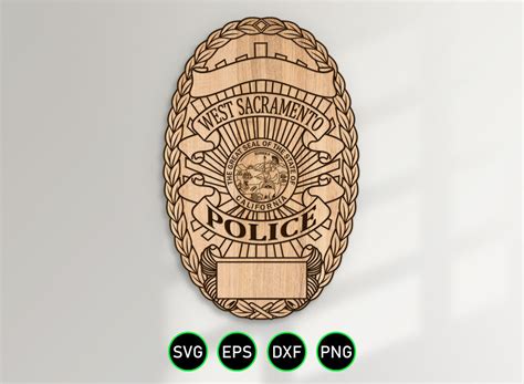 West Sacramento California Police Badge SVG, City Police Department ...