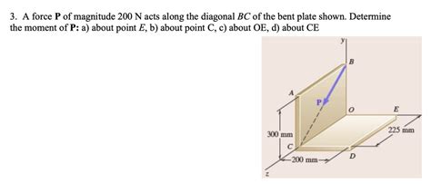 Force P Of Magnitude N Acts Along The Diagonal Bc Of The Bent