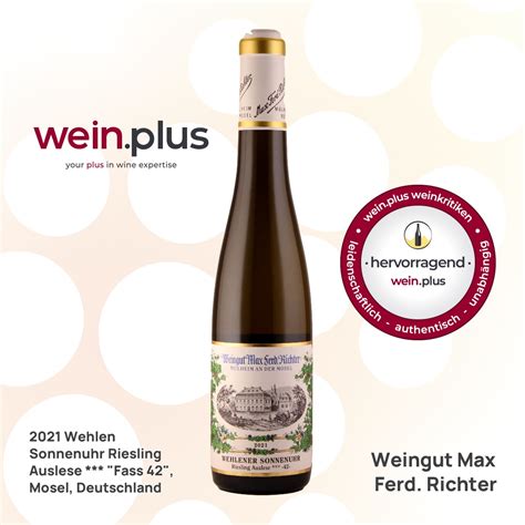 2021 Wehlen Sonnenuhr Riesling Auslese Fass 42 Von Weingut Max