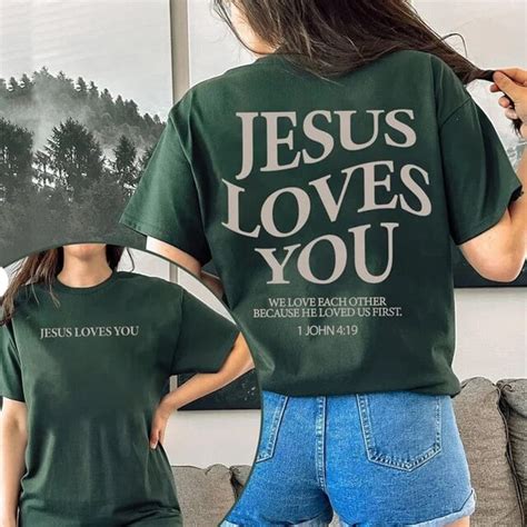 Jesus Loves You Shirt Love Like Jesus Shirt Christian Merch Christian Tee Jesus Is King Bible